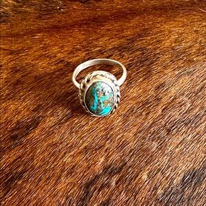 Sterling Silver and Royston Turquoise Ring